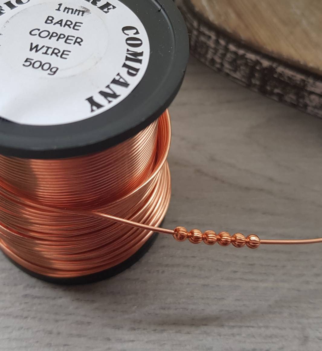 50 Pcs of 3mm Copper Melon Beads | Genuine Copper Corrugated Beads