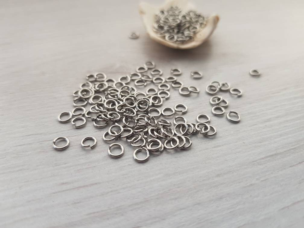 4mm Stainless Steel Jump Rings | 21g Wire | 50 pcs