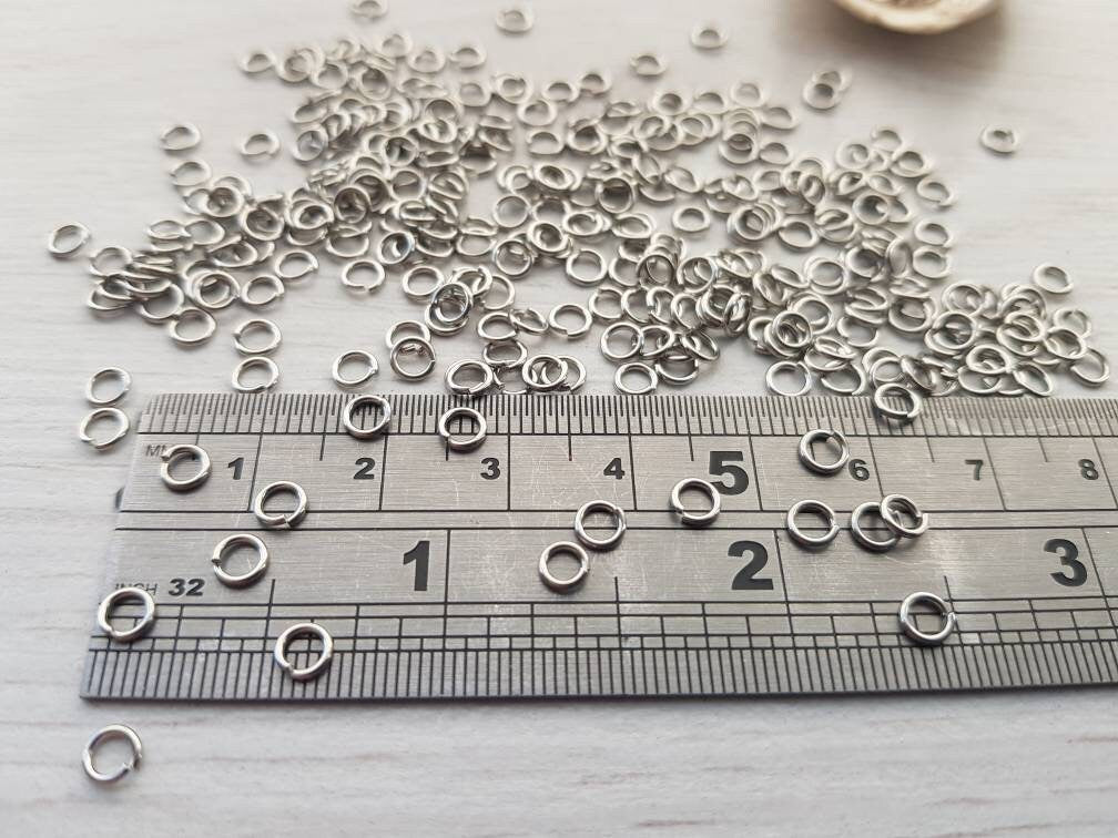 4mm Stainless Steel Jump Rings | 21g Wire | 50 pcs