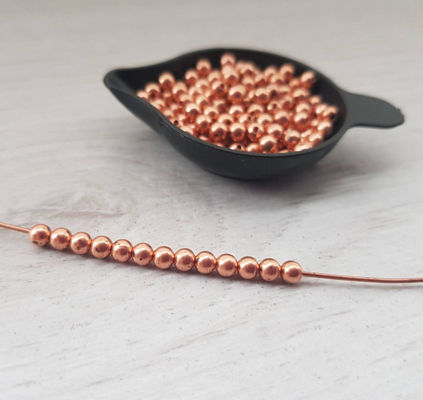 3mm Copper Beads | Genuine Copper Beads | 3mm Spacer Beads