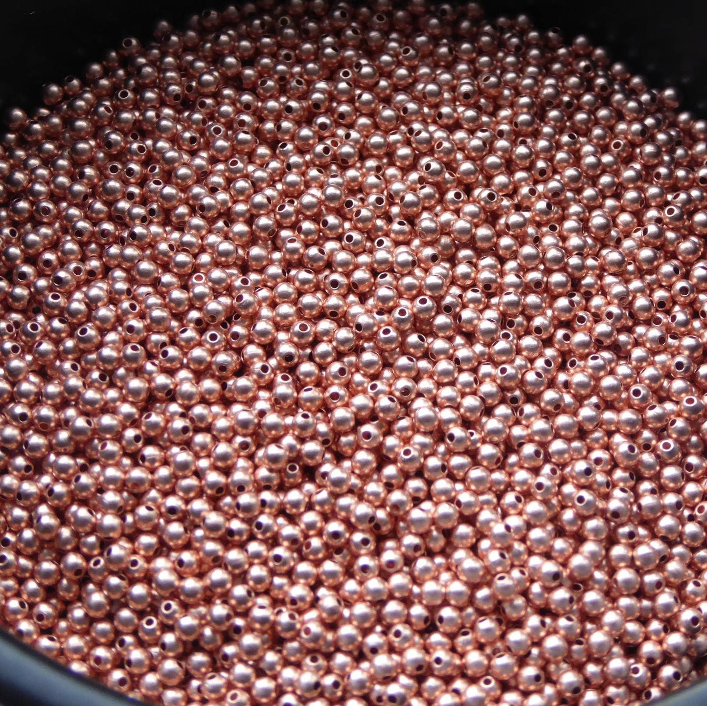 2mm Copper Beads | Round Seamed Beads | Genuine Copper Findings