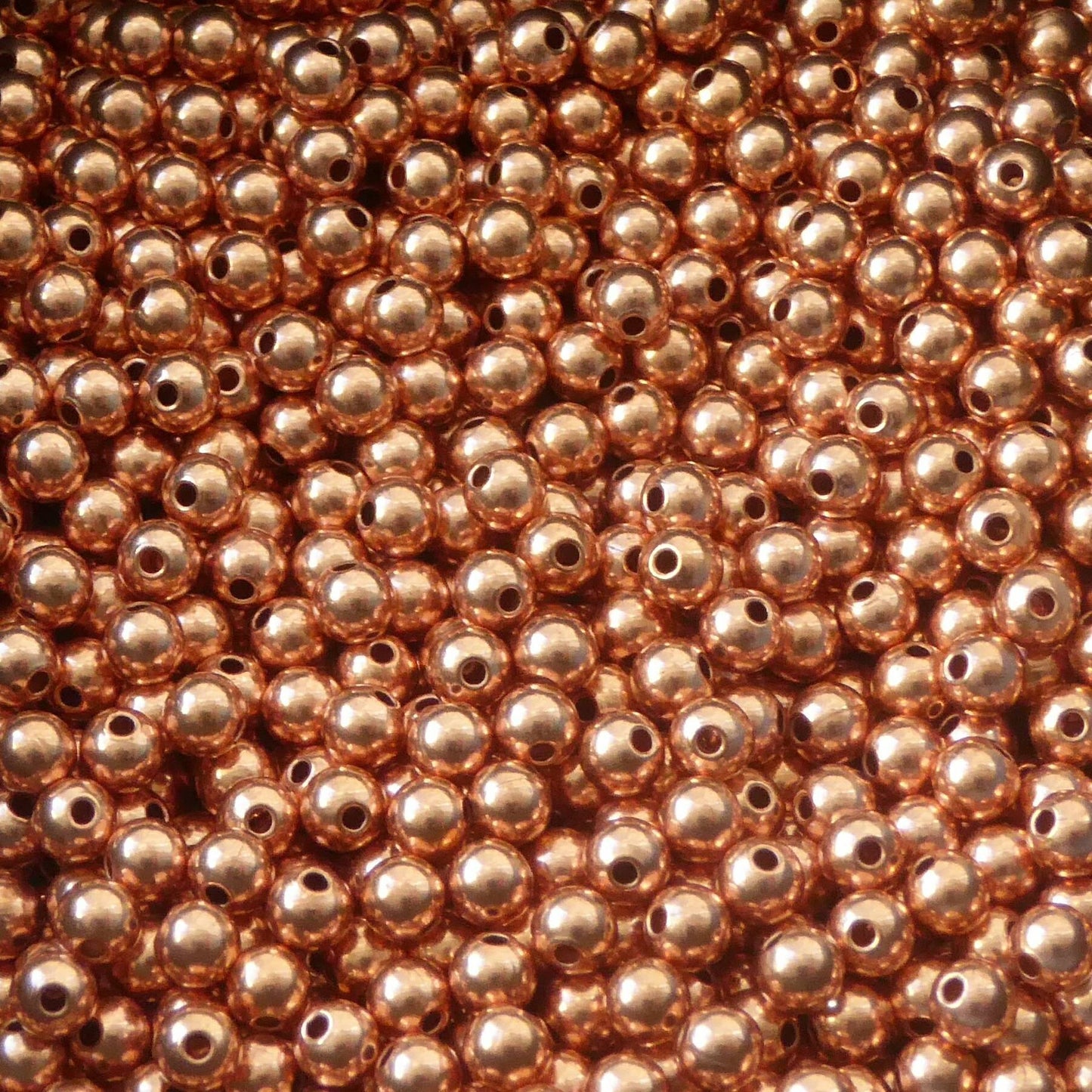 3mm Copper Beads | Genuine Copper Beads | 3mm Spacer Beads