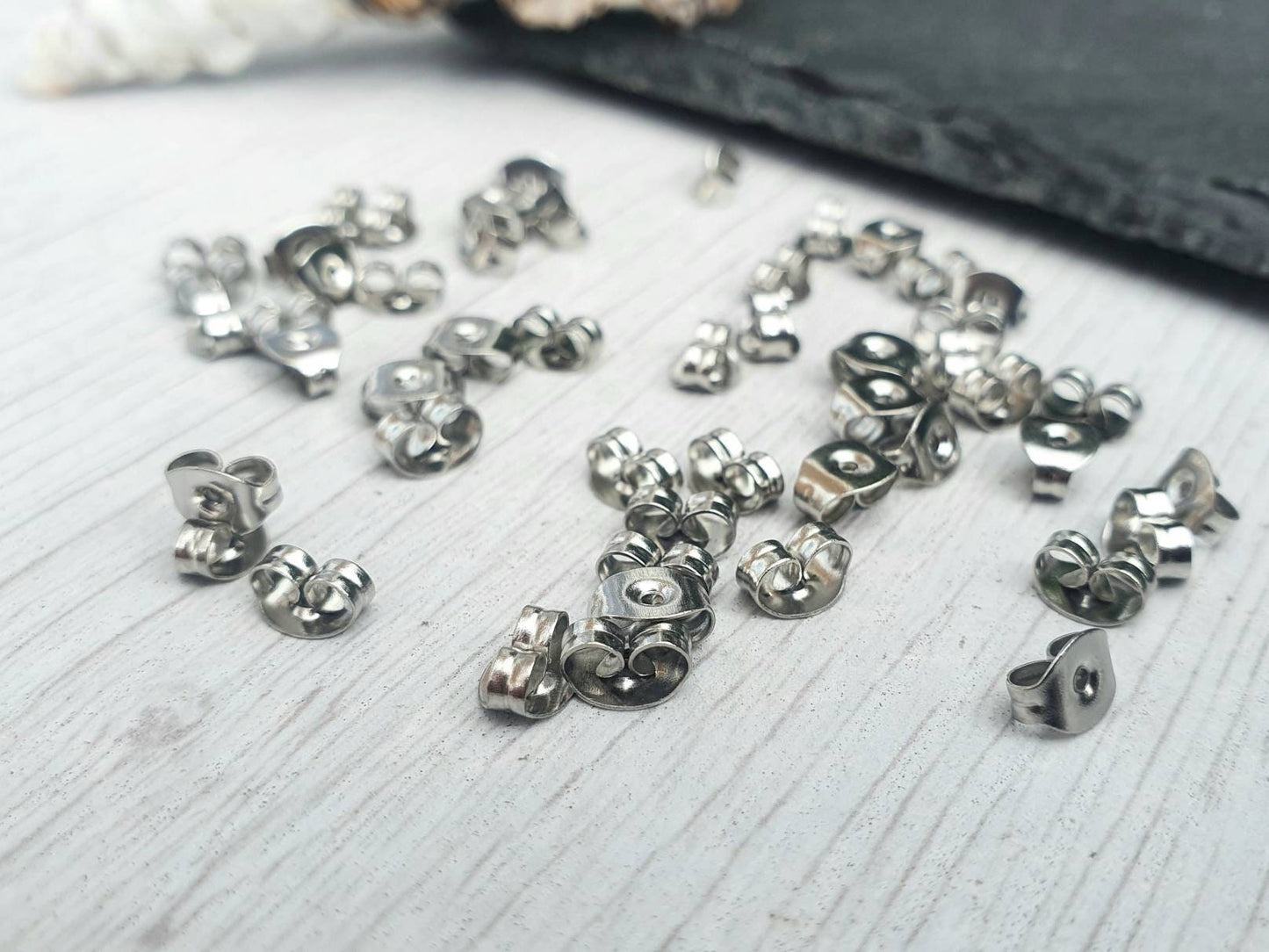 50 x Stainless Steel Earring Backs | Earring Nuts