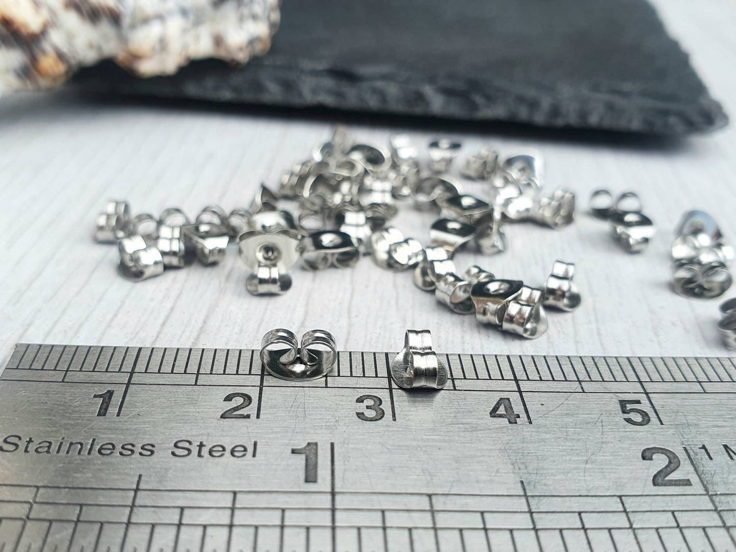 50 x Stainless Steel Earring Backs | Earring Nuts