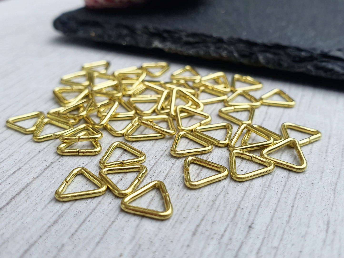 7mm Raw Brass Triangle Jump Rings | Open Jump Rings | 50 Pcs