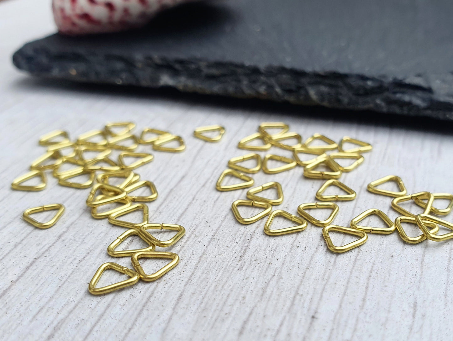 5mm Raw Brass Triangle Jump Rings | Open Jump Rings | 50 Pcs