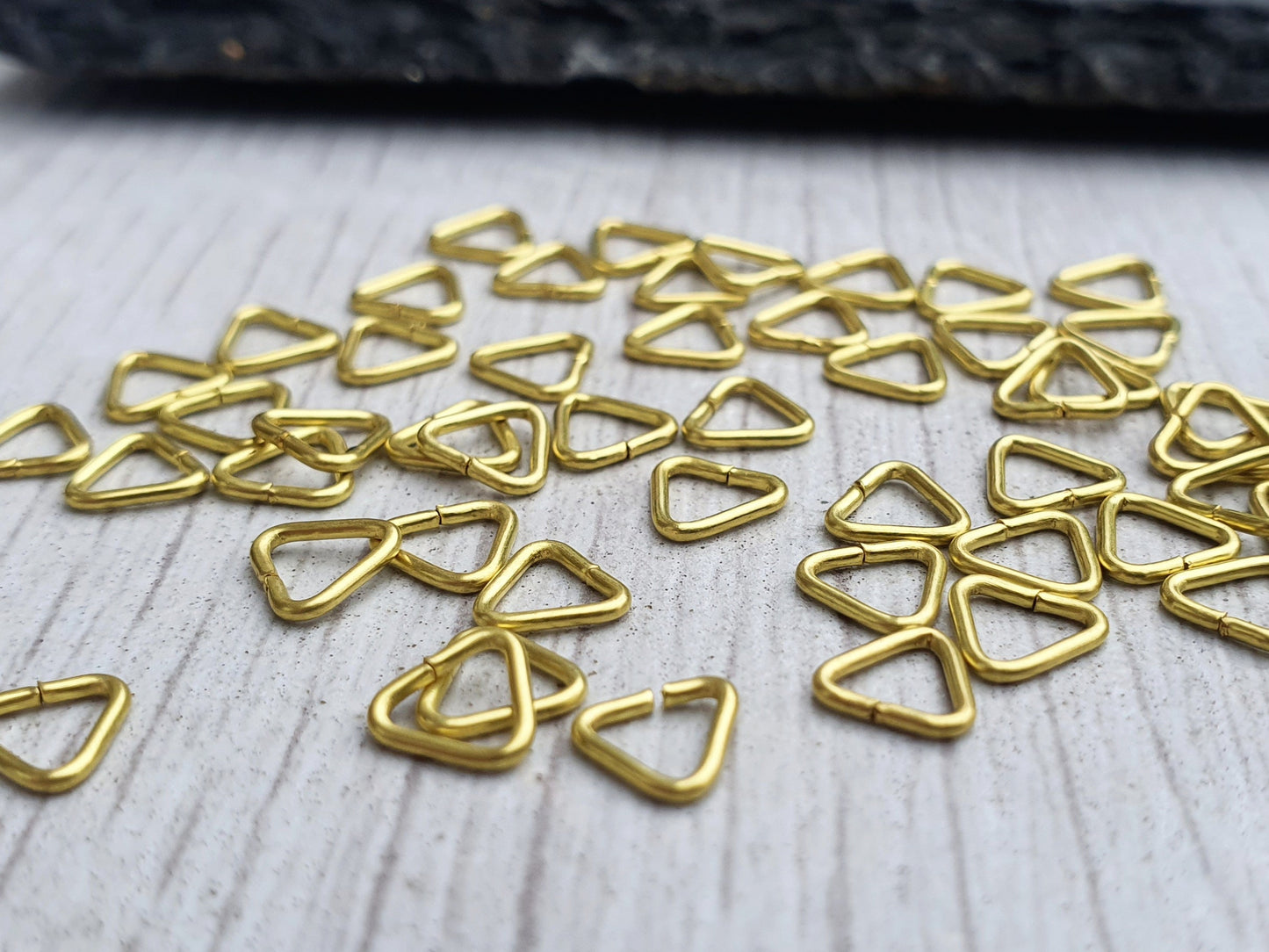 5mm Raw Brass Triangle Jump Rings | Open Jump Rings | 50 Pcs