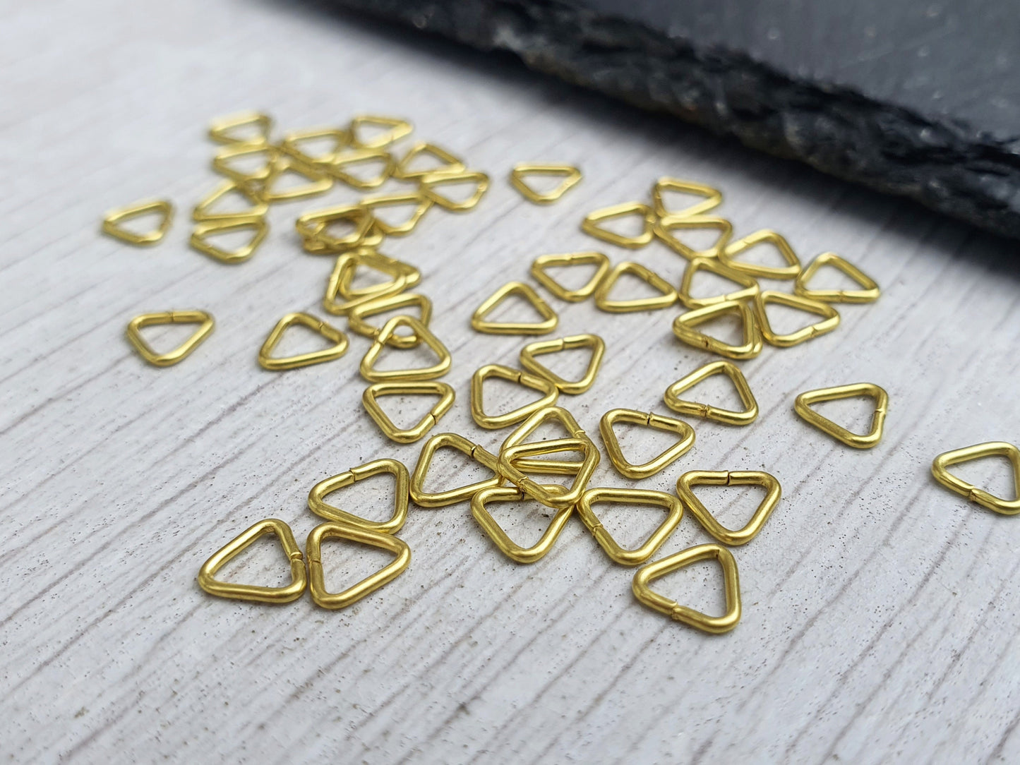 5mm Raw Brass Triangle Jump Rings | Open Jump Rings | 50 Pcs