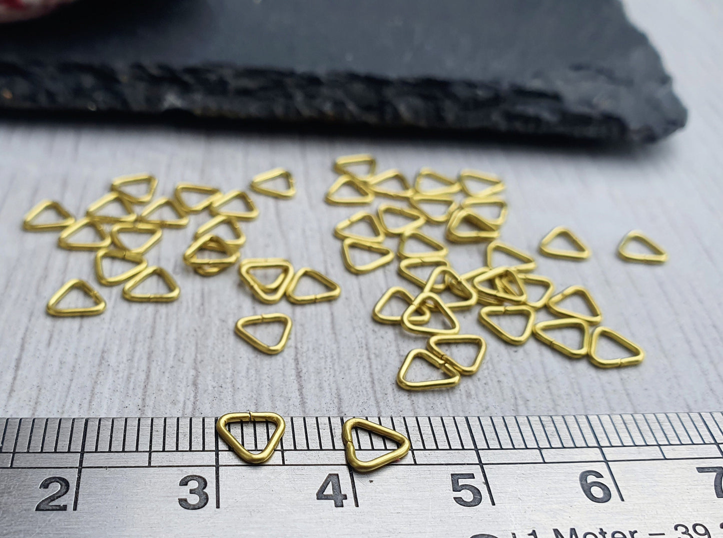 5mm Raw Brass Triangle Jump Rings | Open Jump Rings | 50 Pcs