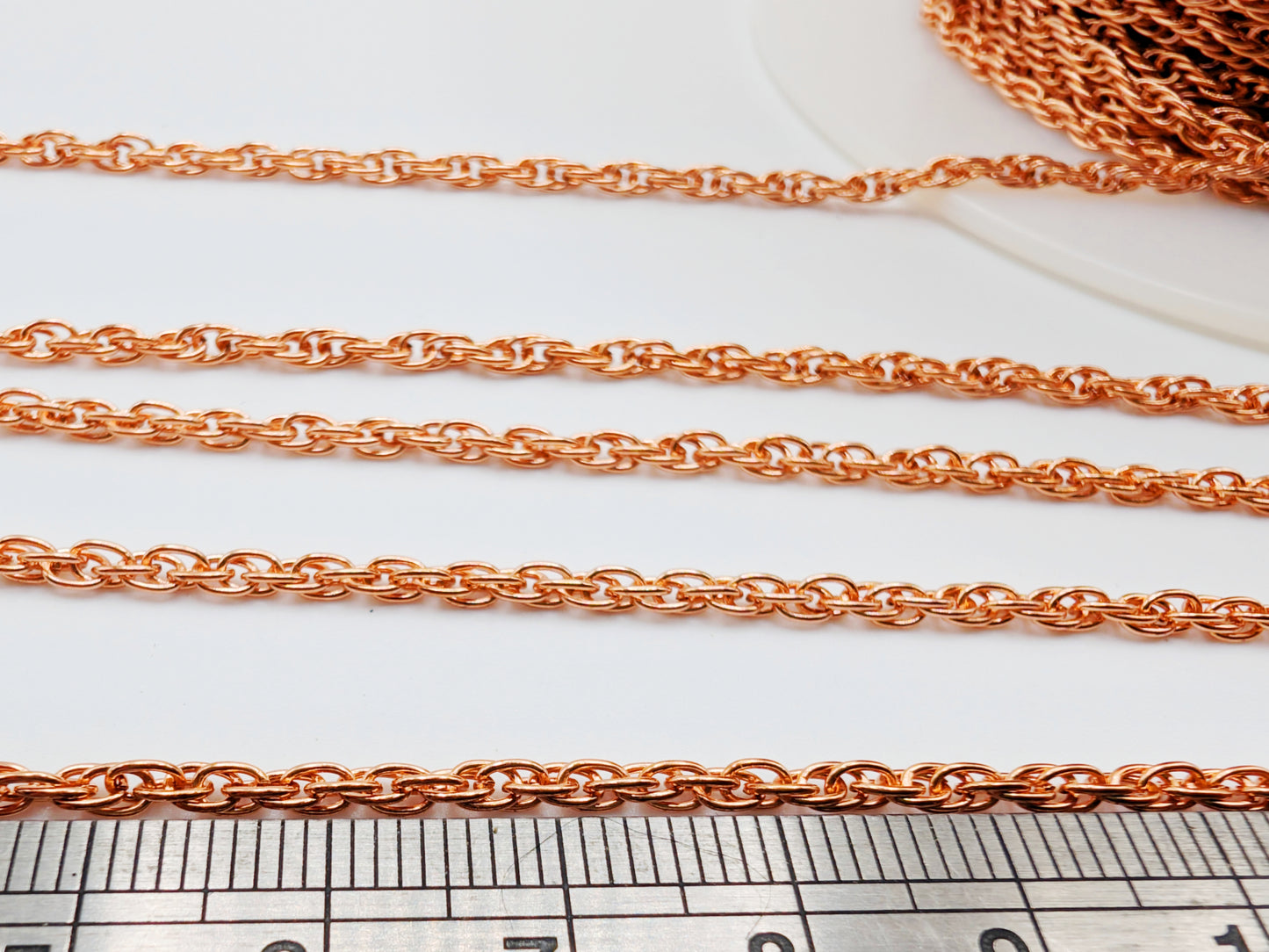 5/10 ft of 2.53 mm Genuine Copper UNSOLDERED Rope Chain | 2.53 x 3.58 mm Links