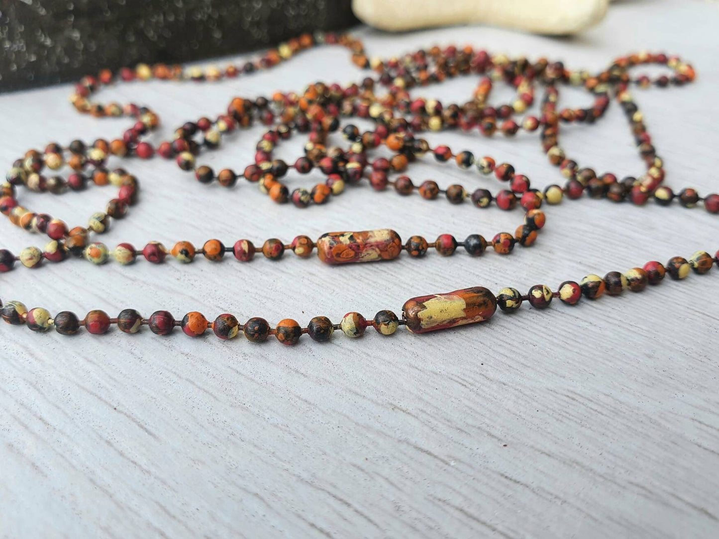 2.4mm FALL Patina Copper Ball Chain | Finished Chain | Choice of Length