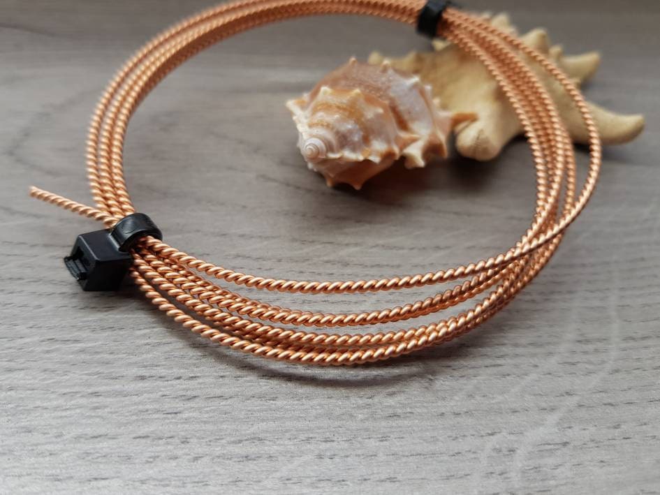 18g Twisted Bronze Wire | Bare Bronze Wire | 5 Ft Lengths | 1.9mm Diameter
