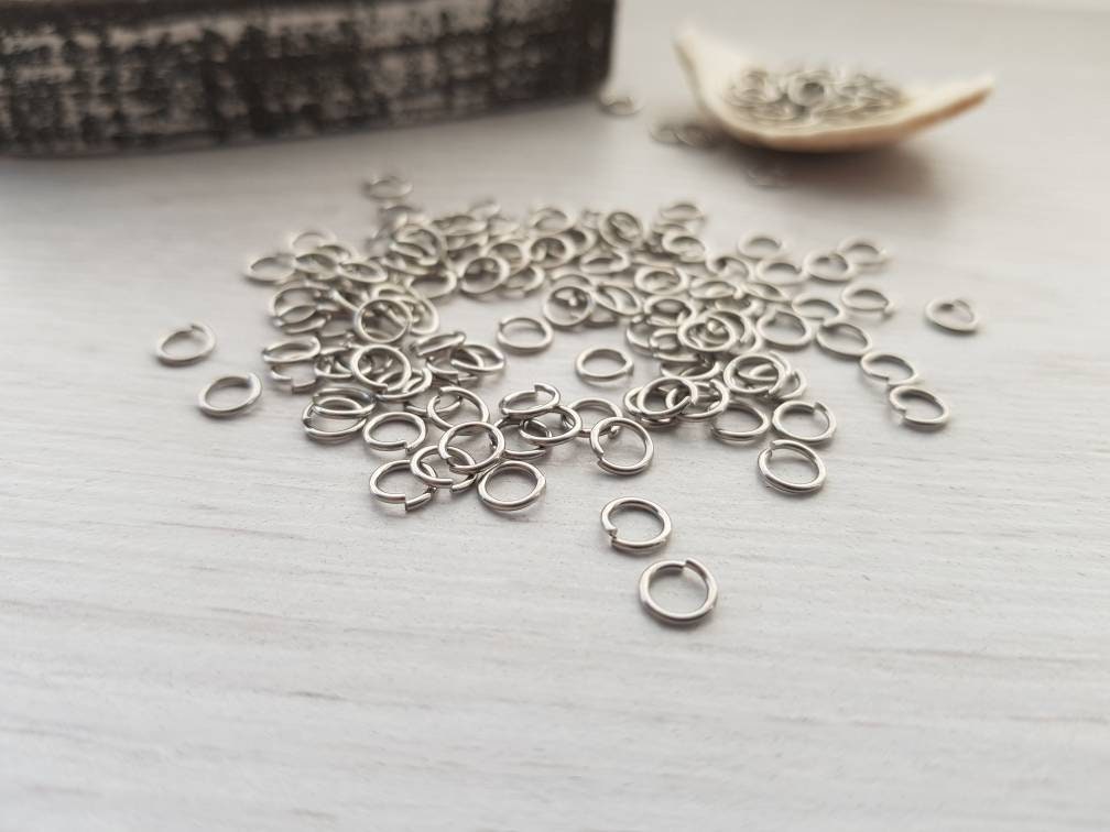 5mm Stainless Steel Jump Rings | 21 Gauge Wire | Open Jump Rings