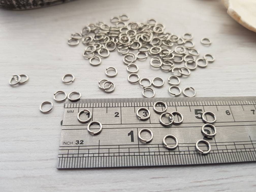 5mm Stainless Steel Jump Rings | 21 Gauge Wire | Open Jump Rings