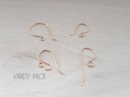 Variety Pack 5 | Handmade 14K Rose Gold Filled Ear Wires | 4 Pairs