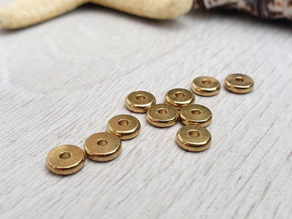 5.5 x 1.5mm Brass Washer Spacer Beads | 10Pcs