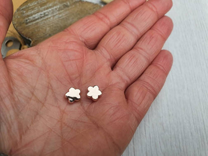 8 mm Rose Gold Plated Flower Beads | Slider Beads | 10Pcs