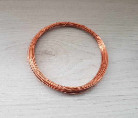 28g (0.315mm) Bare Copper Round Wire | Dead Soft | 15 Metres