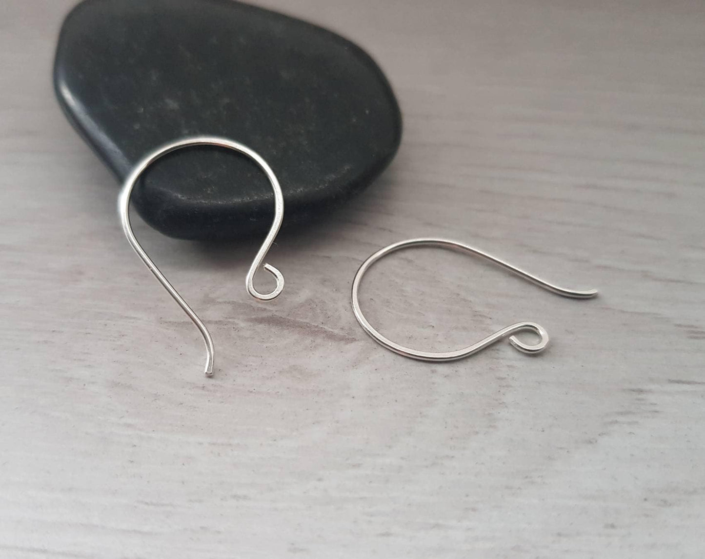 Vega | Round French Sterling Silver Handmade Ear Wires | 1/5/10 Pairs