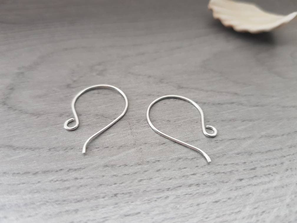 Vega | Round French Sterling Silver Handmade Ear Wires | 1/5/10 Pairs