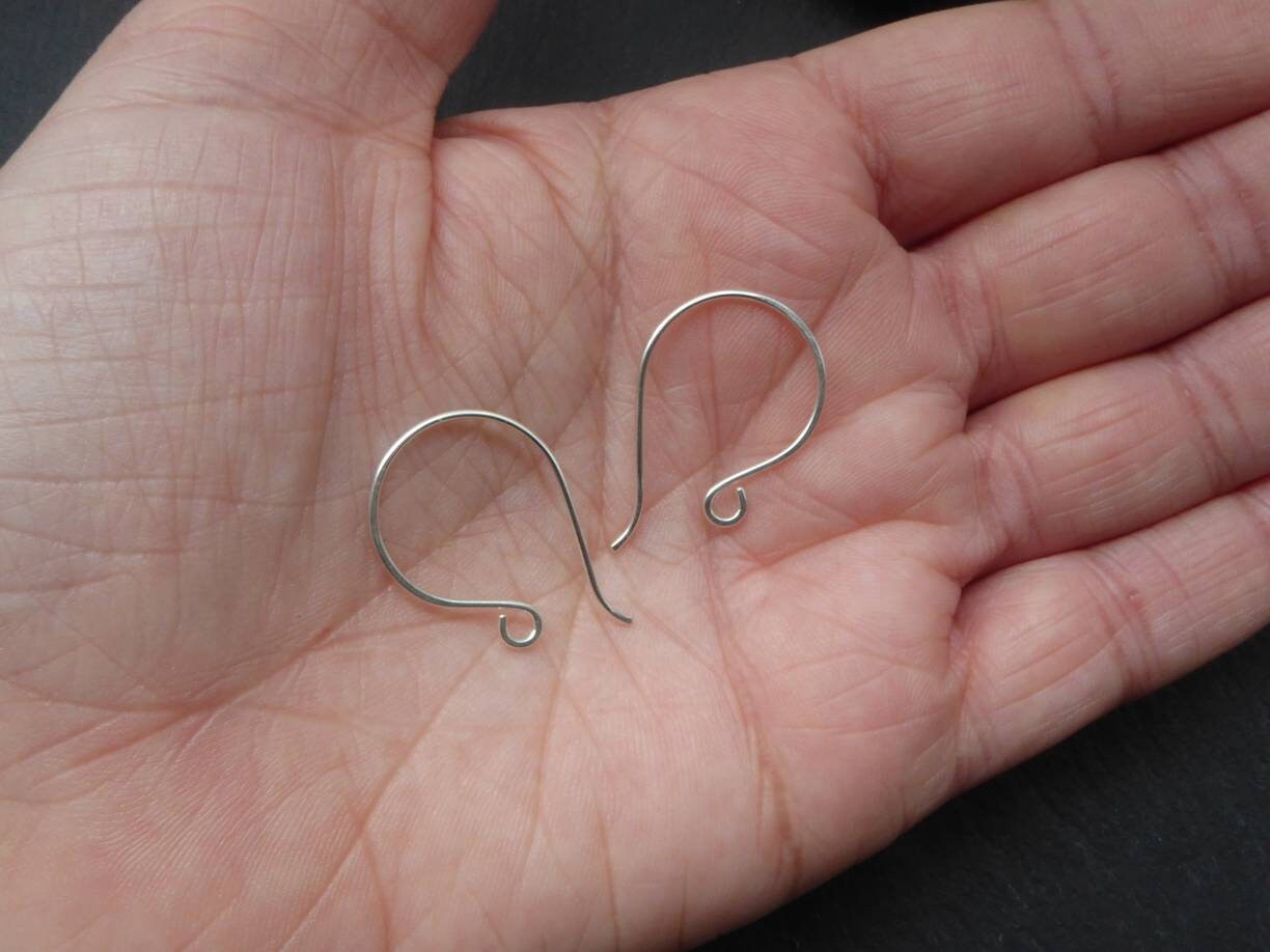 Vega | Round French Sterling Silver Handmade Ear Wires | 1/5/10 Pairs
