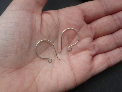 Vega | Round French Sterling Silver Handmade Ear Wires | 1/5/10 Pairs