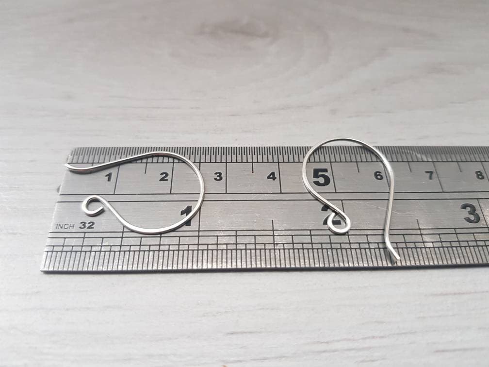 Vega | Round French Sterling Silver Handmade Ear Wires | 1/5/10 Pairs