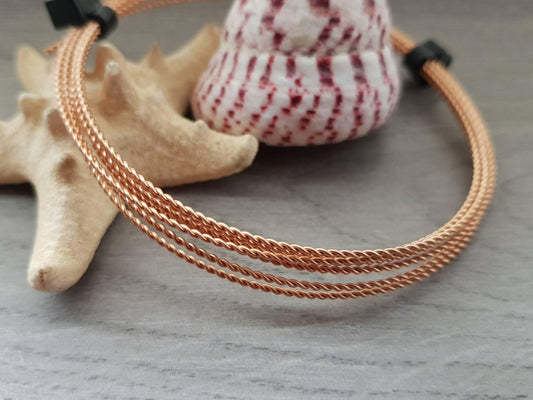 22g Twisted Bronze Wire | Bare Dead Soft Wire | 5 Ft Lengths | 1.2mm Diameter