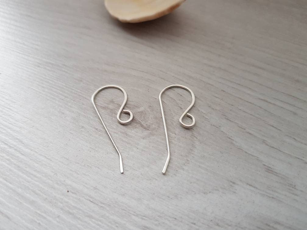 Astrid | Long French Hook Handmade Sterling Silver Ear Wires | 1/5/10 Pairs
