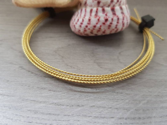 Twisted Brass Wire | Bare Wire | 24 Gauge | 5 Ft Lengths | 1mm Diameter