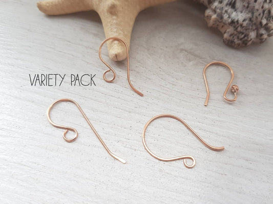 Variety Pack 1 | Raw Bronze Handmade Earwires | 4 Pairs
