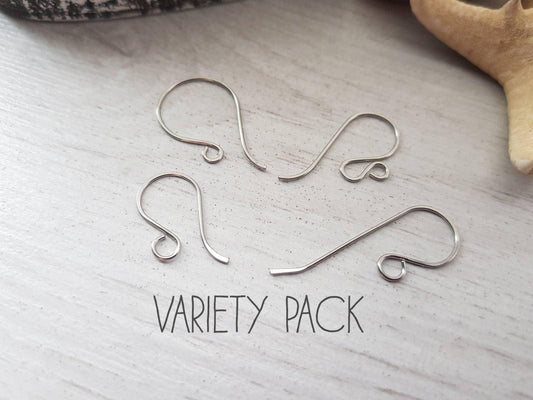 Variety Pack 5 | Stainless Steel Handmade Ear Wires | 304 Grade | 4 Pairs