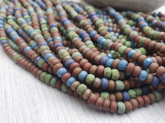 5/0 Matted Meiji Picasso Seed Beads | 4.5mm Beads | Full Strand