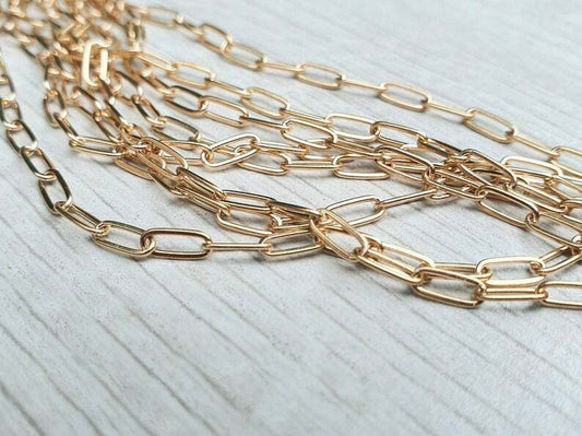 5/10 ft of 2.5mm Bronze Drawn Cable Chain | 2.5mm x 6mm Soldered Links