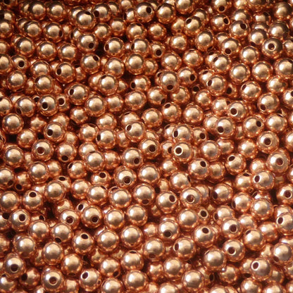 3mm Copper Beads | Genuine Copper Beads | 3mm Spacer Beads