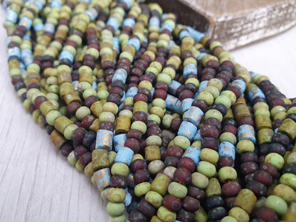 6/0 Matted Old Forest Picasso Seed Bead Mix | 4mm Beads | Full Strand