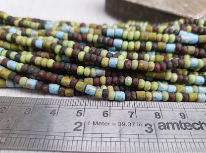 6/0 Matted Old Forest Picasso Seed Bead Mix | 4mm Beads | Full Strand