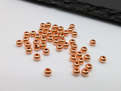 50 x 3mm Copper Rondelle Beads | Genuine Copper Beads | 3mm Beads | Pure Copper Findings