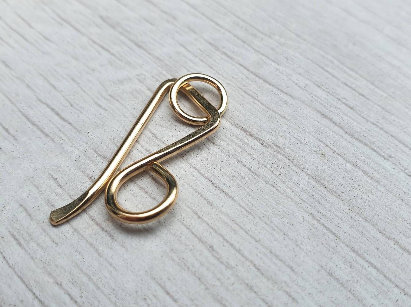 Gold Filled Angled Hook And Eye Clasp | Handmade Findings | 16 Gauge