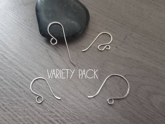 Variety Pack 5 | Handmade Sterling Silver Ear Wires | 4 Pairs