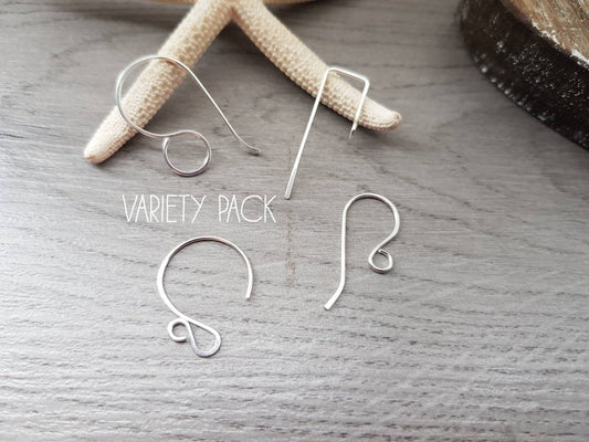 Variety Pack 2 | Handmade Sterling Silver Earwires | 4 Pairs