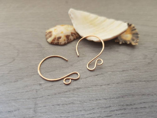 Luna | Bronze Handmade Circle Ear Wires | 5/10/20 Pairs