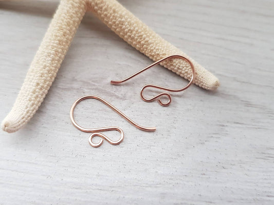 Rhea | 14K Rose Gold Filled Mini Handmade Ear Wires | 1/5/10 Pairs