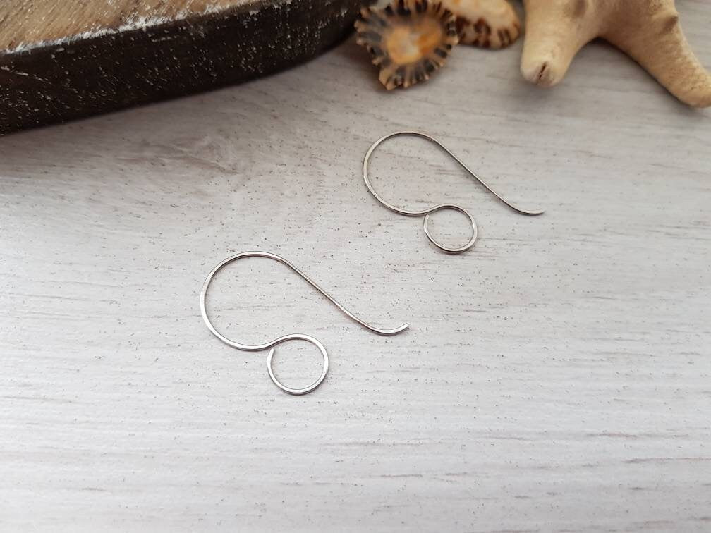 Ceres | Large French Stainless Steel Handmade Ear Wires | 304  Grade | 5/10/20 Pairs