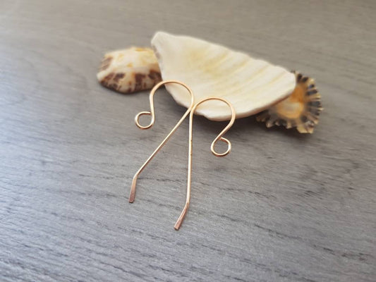 Astrid | Long French Hook Handmade Bronze Ear Wires | 5/10/20 Pairs