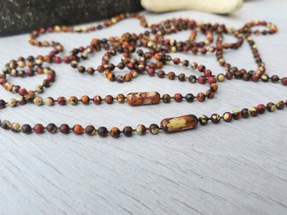 2.4mm FALL Patina Copper Ball Chain | Finished Chain | Choice of Length