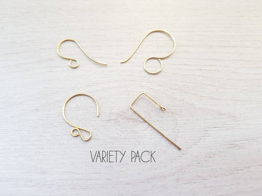 Variety Pack 2 | Handmade Brass Earwires | 4 Pairs