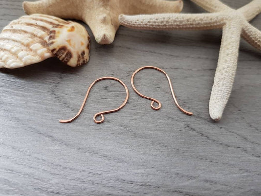 Vega | Raw Copper Handmade Ear Wires | 5/10/20 Pairs