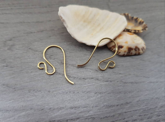 Rhea | Mini Brass Handmade Ear Wires | 5/10/20 Pairs