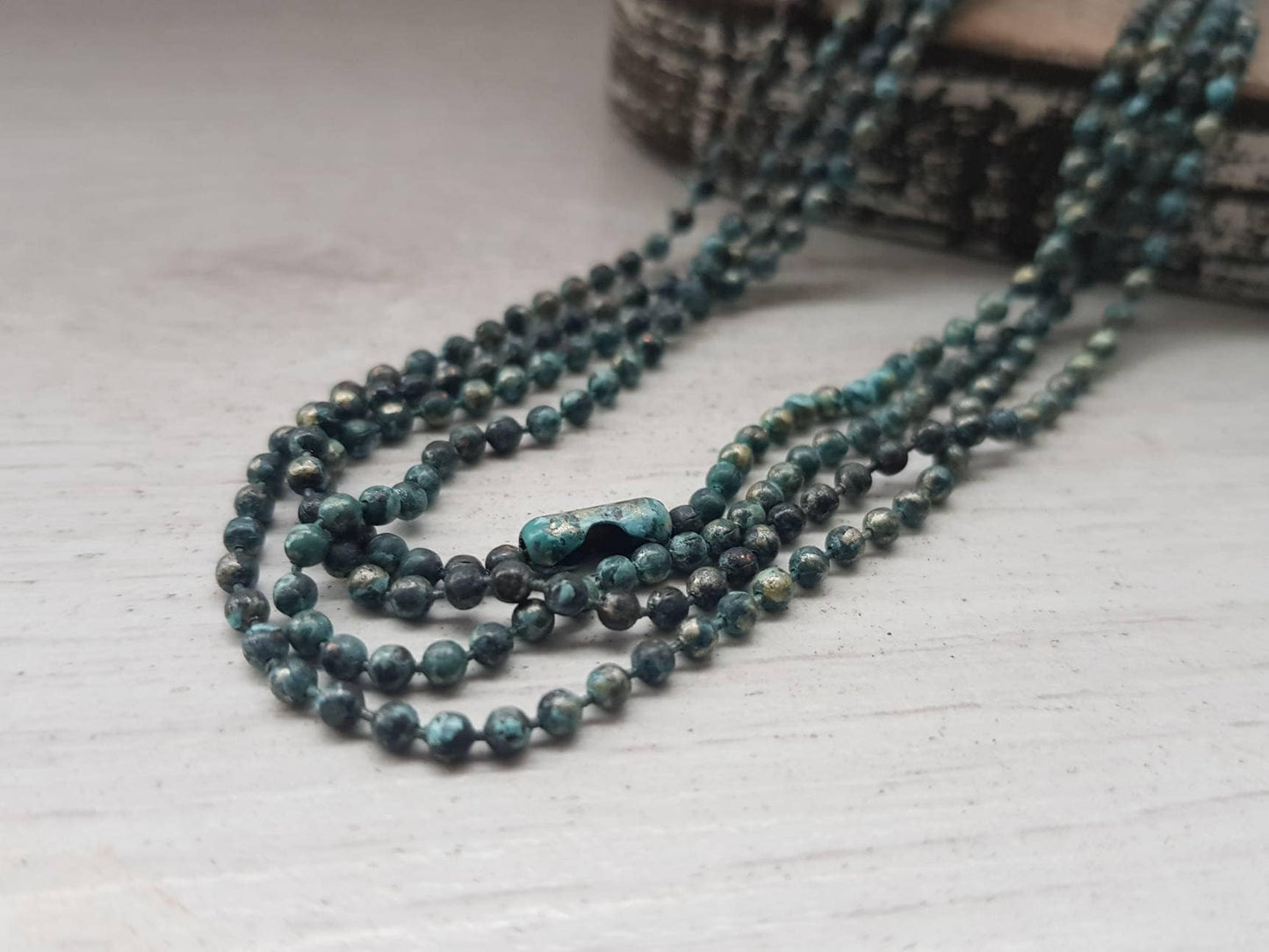 2.4mm STORM Patina Copper Ball Chain | Finished Chain | Choice of Length